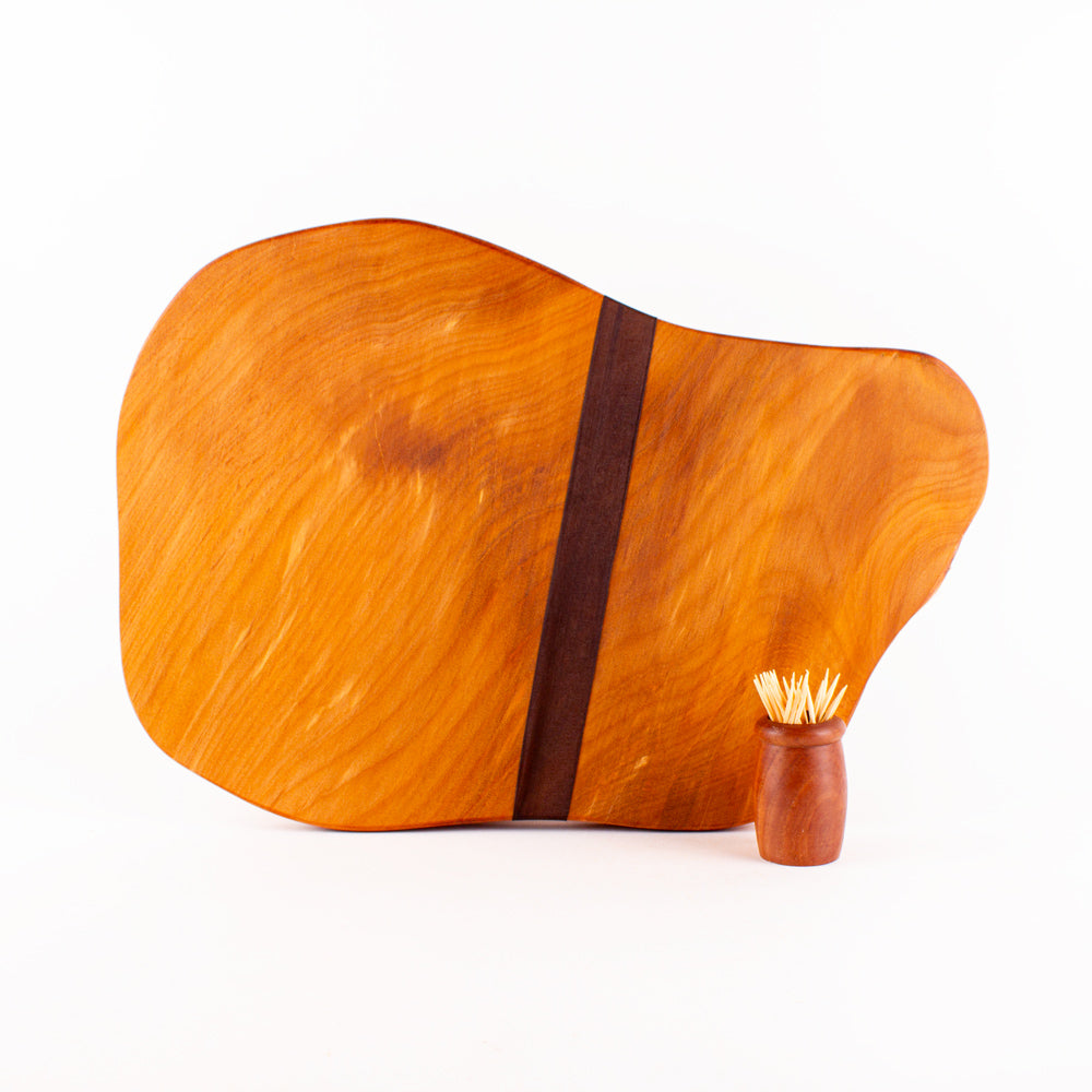 Ancient Kauri Rustic Natural Edge Board and Knife Set 1213