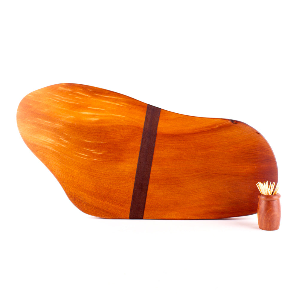 Ancient Kauri Rustic Natural Edge Board and Knife Set 1214