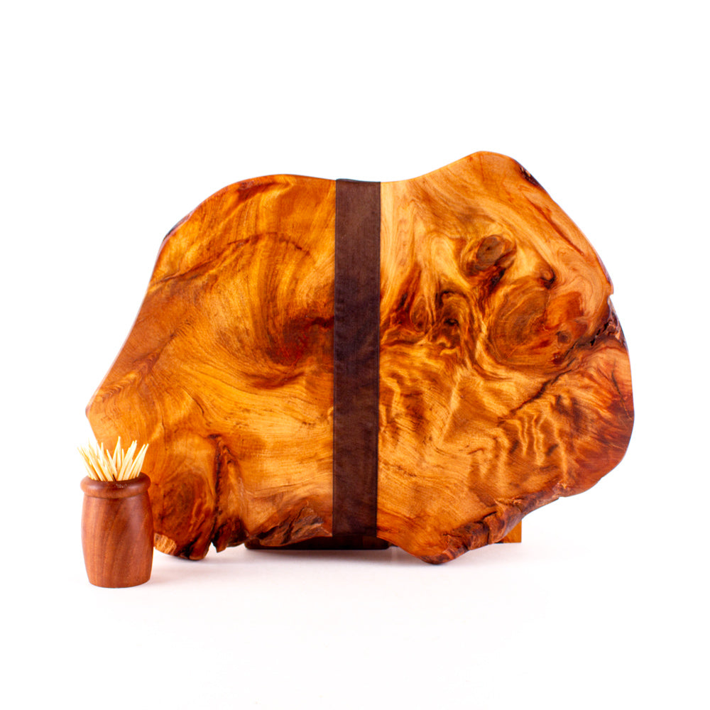 Ancient Kauri Rustic Natural Edge Board and Knife Set 1216