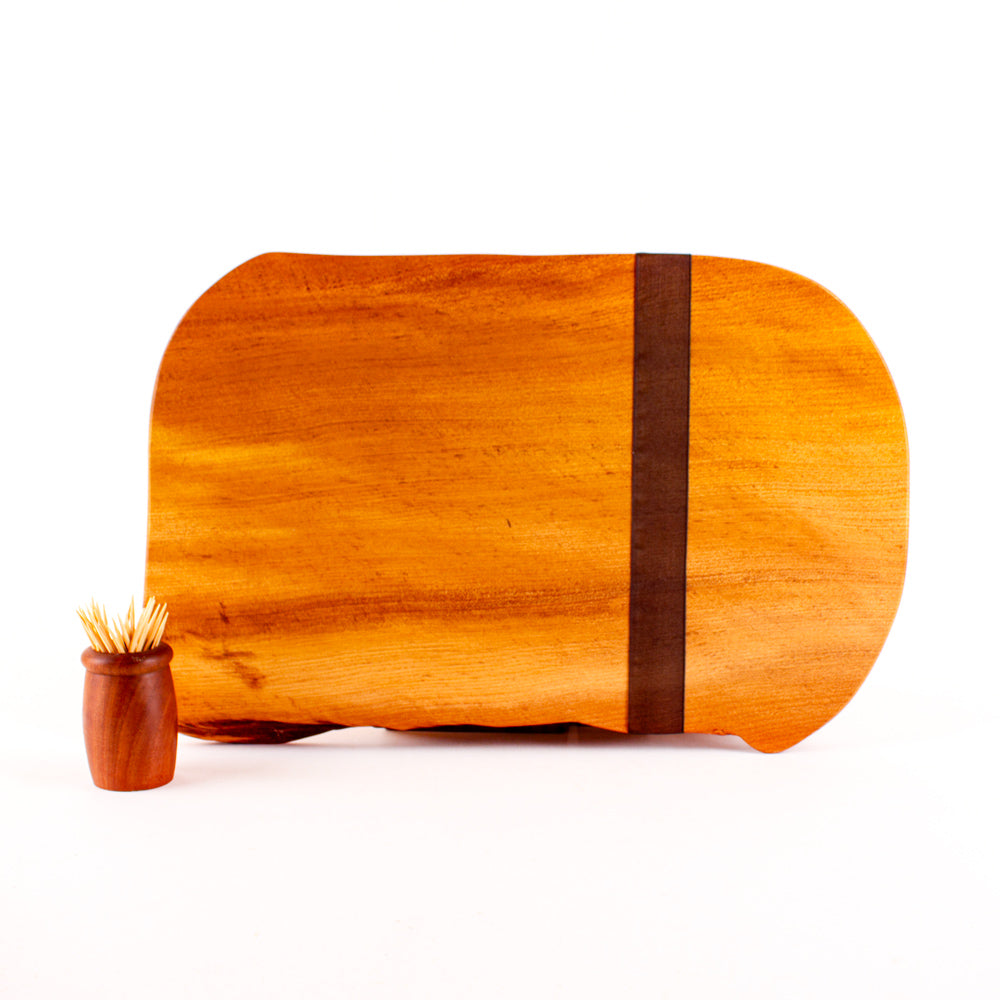 Ancient Kauri Rustic Natural Edge Board and Knife Set 1217