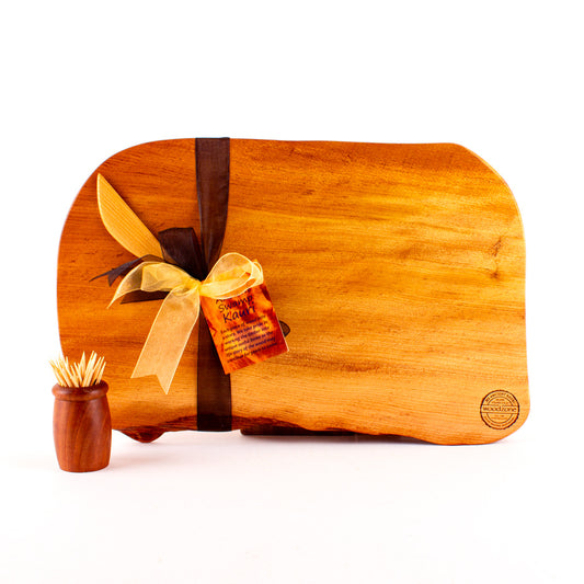 Ancient Kauri Rustic Natural Edge Board and Knife Set 1217