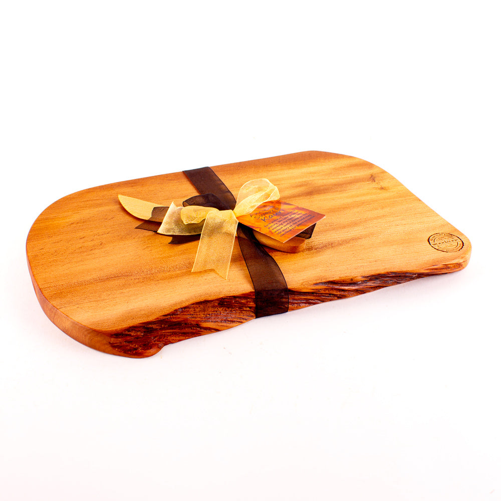 Ancient Kauri Rustic Natural Edge Board and Knife Set 1217