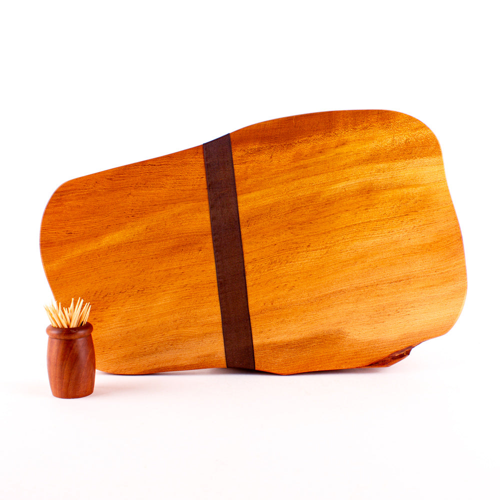 Ancient Kauri Rustic Natural Edge Board and Knife Set 1218