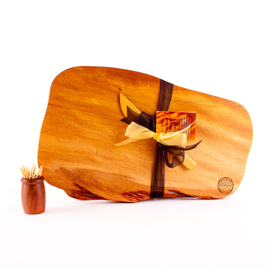 Ancient Kauri Rustic Natural Edge Board and Knife Set 1218