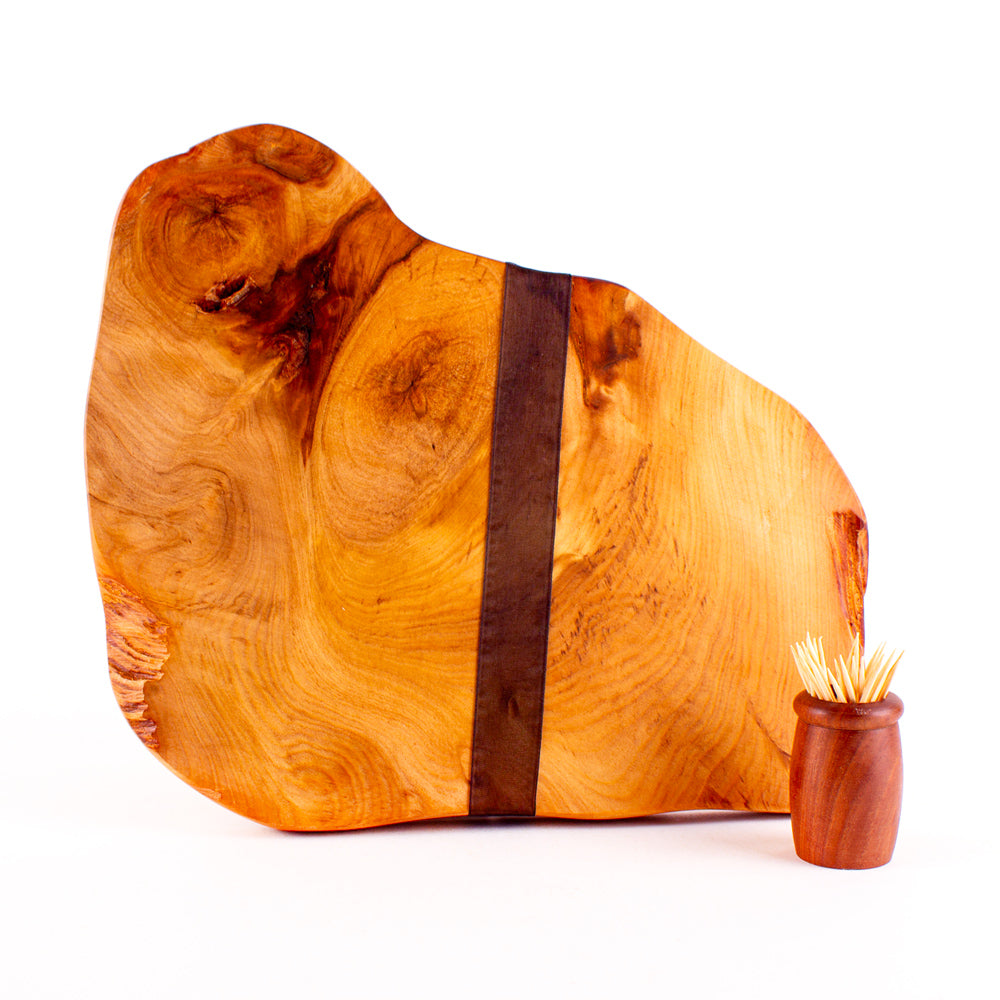 Ancient Kauri Rustic Natural Edge Board and Knife Set 1219