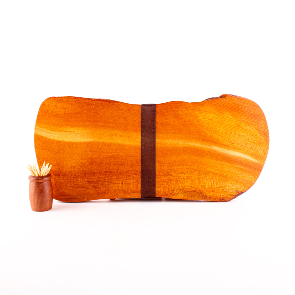 Ancient Kauri Rustic Natural Edge Board and Knife Set 1222