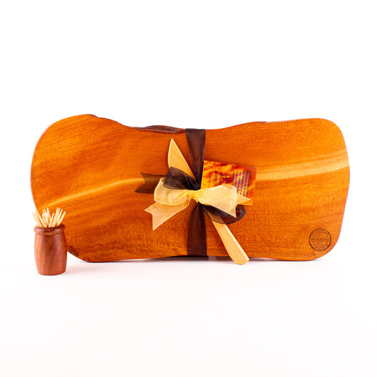 Ancient Kauri Rustic Natural Edge Board and Knife Set 1222