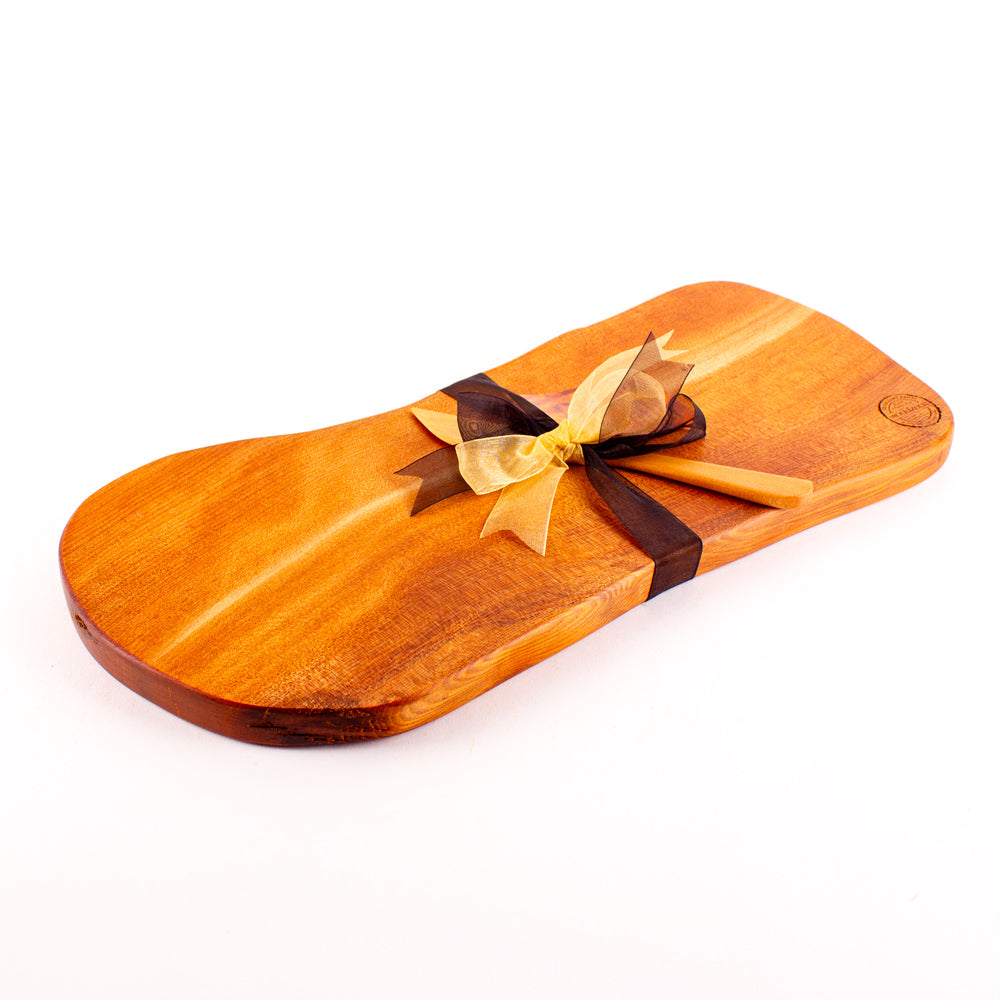 Ancient Kauri Rustic Natural Edge Board and Knife Set 1222