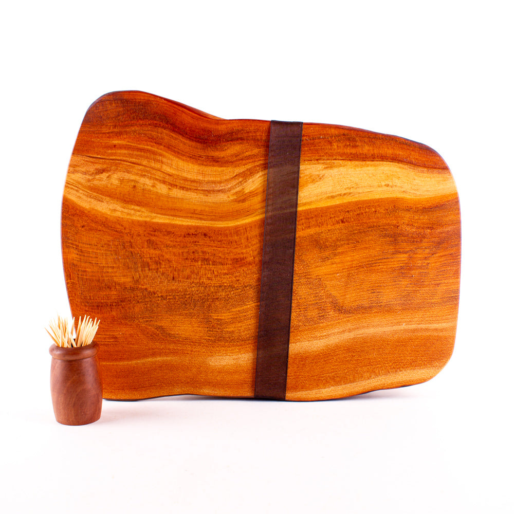 Ancient Kauri Rustic Natural Edge Board and Knife Set 1223