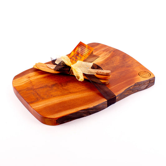 Ancient Kauri Rustic Natural Edge Board and Knife Set 1223