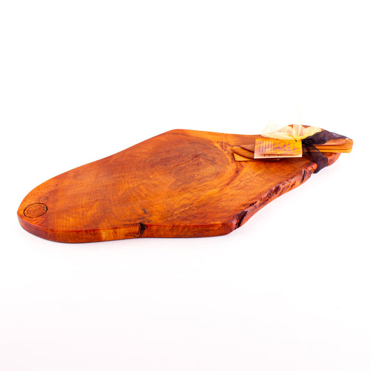 Ancient Kauri Rustic Natural Edge Board and Knife Set 1226