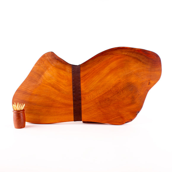 Ancient Kauri Rustic Natural Edge Board and Knife Set 1228