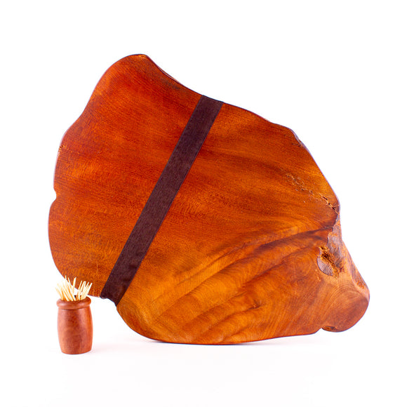 Ancient Kauri Rustic Natural Edge Board and Knife Set 1229