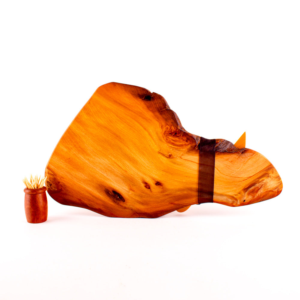 Ancient Kauri Rustic Natural Edge Board and Knife Set 1230