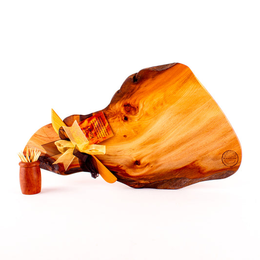 Ancient Kauri Rustic Natural Edge Board and Knife Set 1230