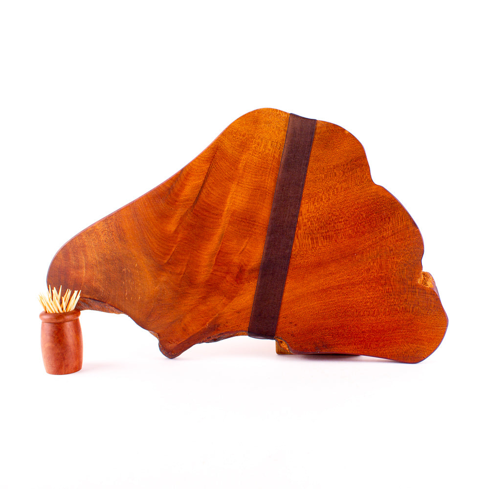 Ancient Kauri Rustic Natural Edge Board and Knife Set 1231