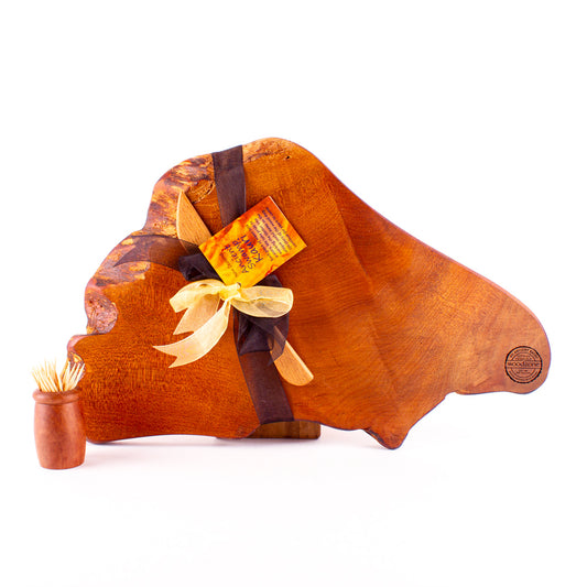 Ancient Kauri Rustic Natural Edge Board and Knife Set 1231