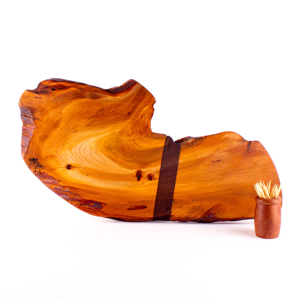 Ancient Kauri Rustic Natural Edge Board and Knife Set 1233