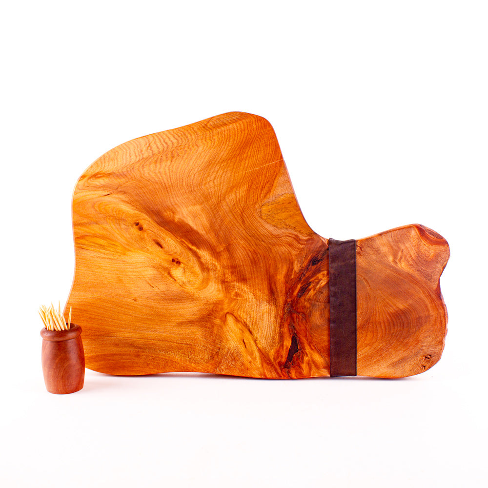 Ancient Kauri Rustic Natural Edge Board and Knife Set 1236