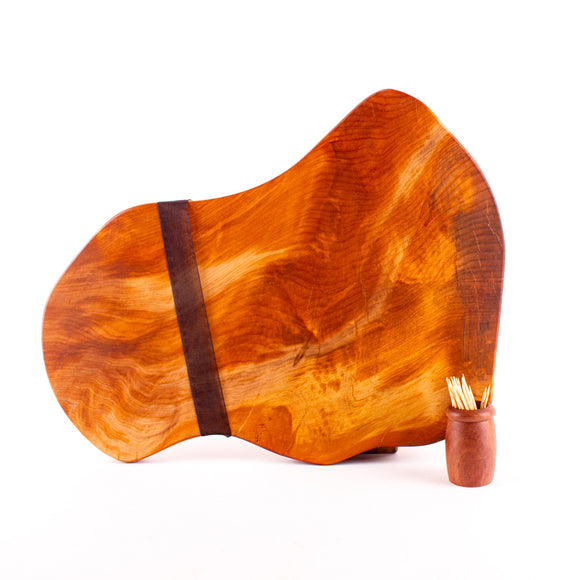 Ancient Kauri Rustic Natural Edge Board and Knife Set 1237