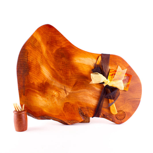 Ancient Kauri Rustic Natural Edge Board and Knife Set 1237