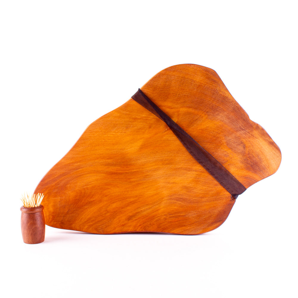 Ancient Kauri Rustic Natural Edge Board and Knife Set 1238