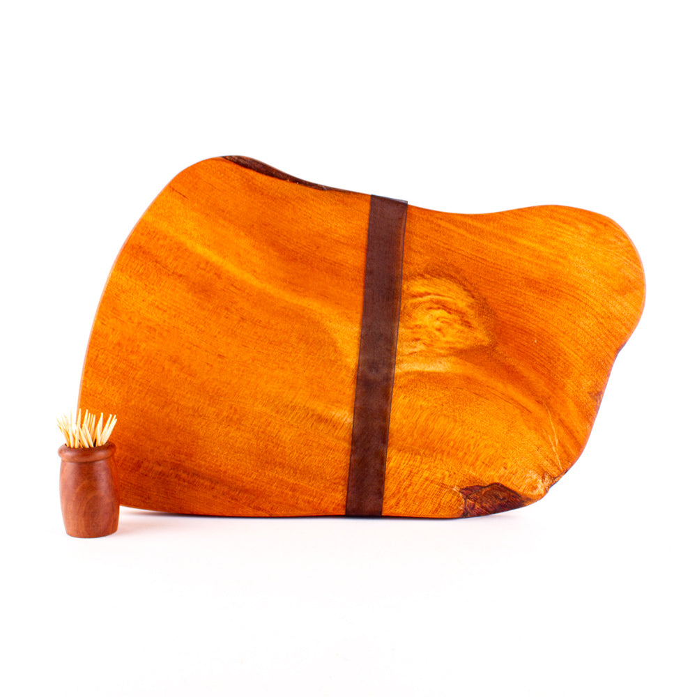 Ancient Kauri Rustic Natural Edge Board and Knife Set 1240