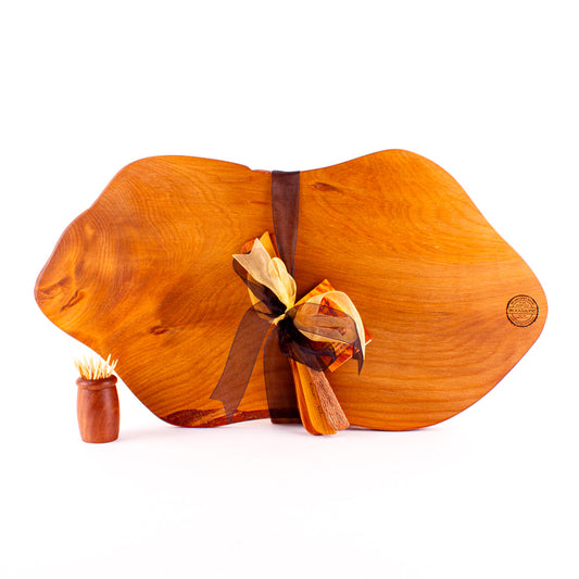 Ancient Kauri Rustic Natural Edge Board and Knife Set 1245