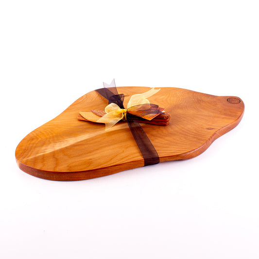 Ancient Kauri Rustic Natural Edge Board and Knife Set 1246