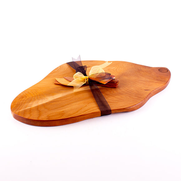 Ancient Kauri Rustic Natural Edge Board and Knife Set 1246