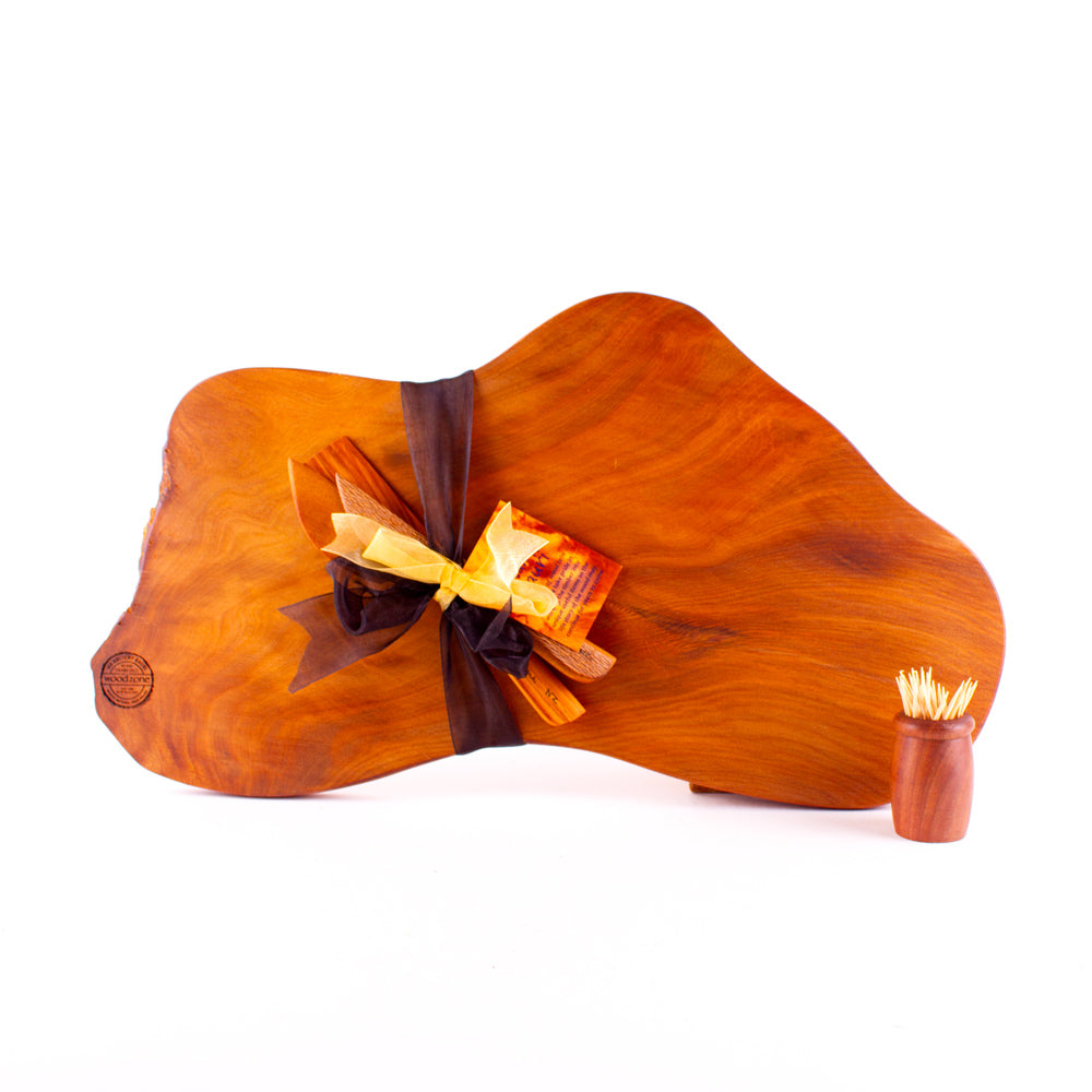 Ancient Kauri Rustic Natural Edge Board and Knife Set 1247