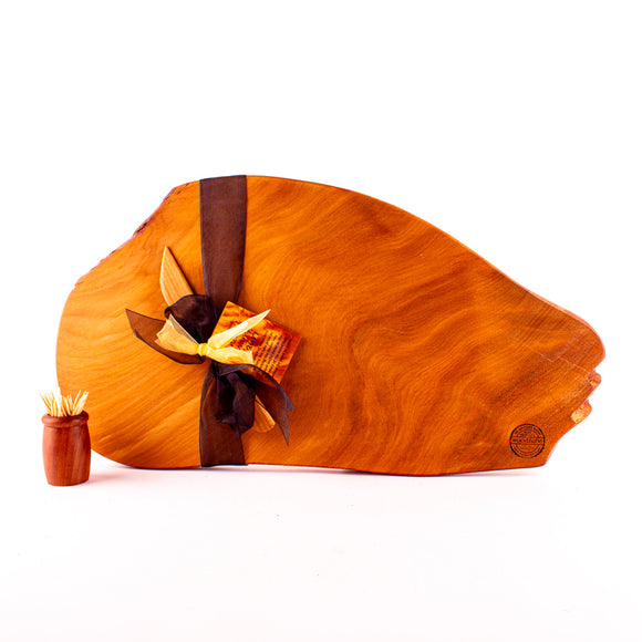 Ancient Kauri Rustic Natural Edge Board and Knife Set 1248