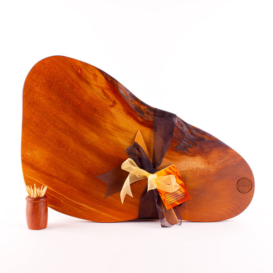 Ancient Kauri Rustic Natural Edge Board and Knife Set 1249