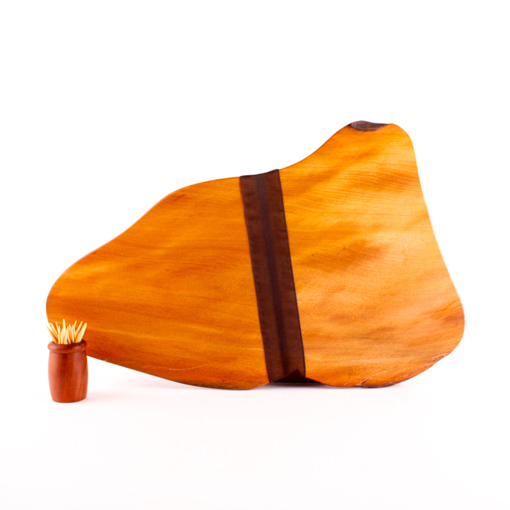 Ancient Kauri Rustic Natural Edge Board and Knife Set 1250