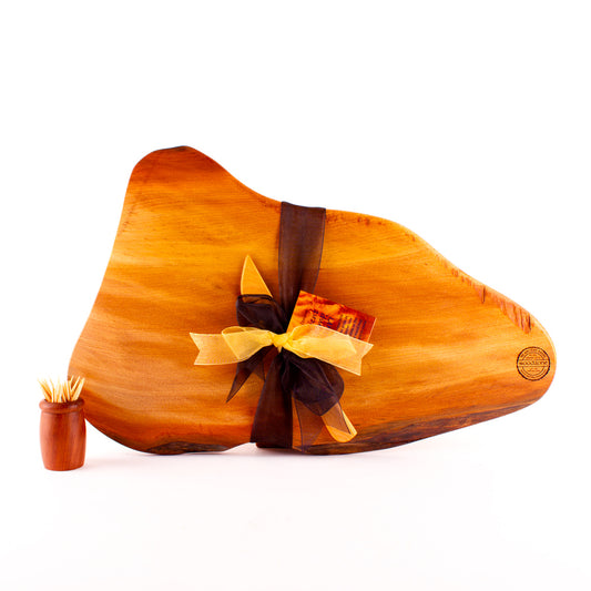 Ancient Kauri Rustic Natural Edge Board and Knife Set 1250