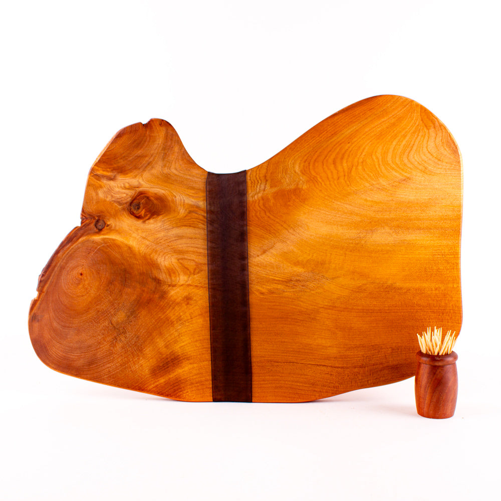 Ancient Kauri Rustic Natural Edge Board and Knife Set 1252