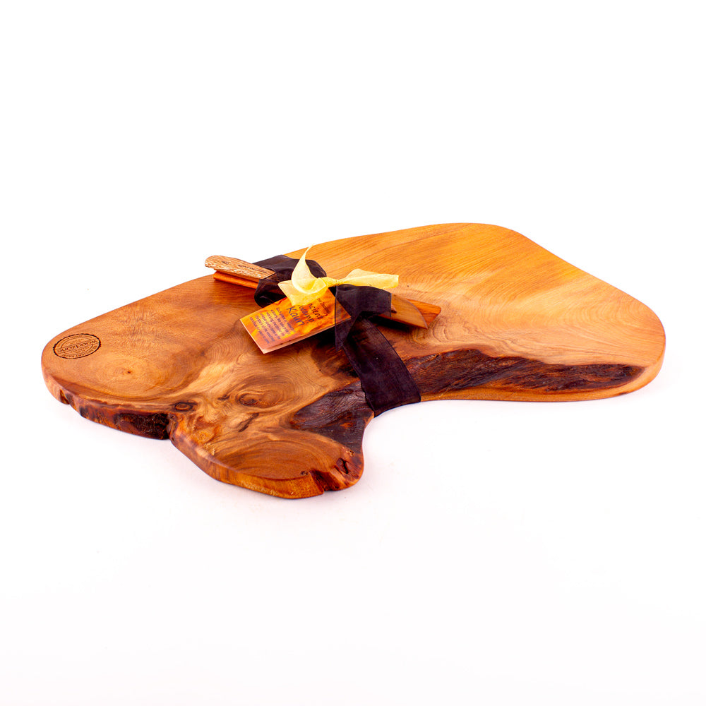 Ancient Kauri Rustic Natural Edge Board and Knife Set 1252