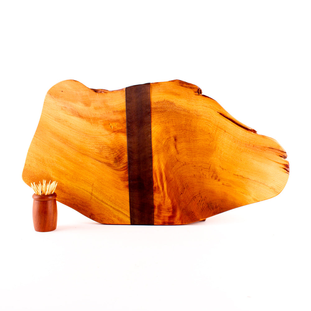 Ancient Kauri Rustic Natural Edge Board and Knife Set 1253