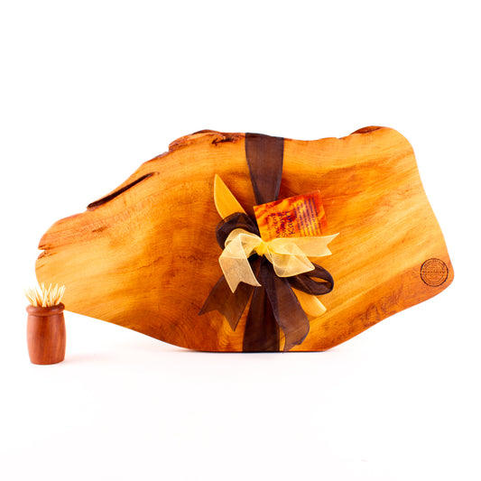 Ancient Kauri Rustic Natural Edge Board and Knife Set 1253