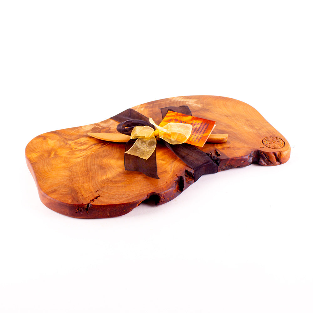 Ancient Kauri Rustic Natural Edge Board and Knife Set 1255