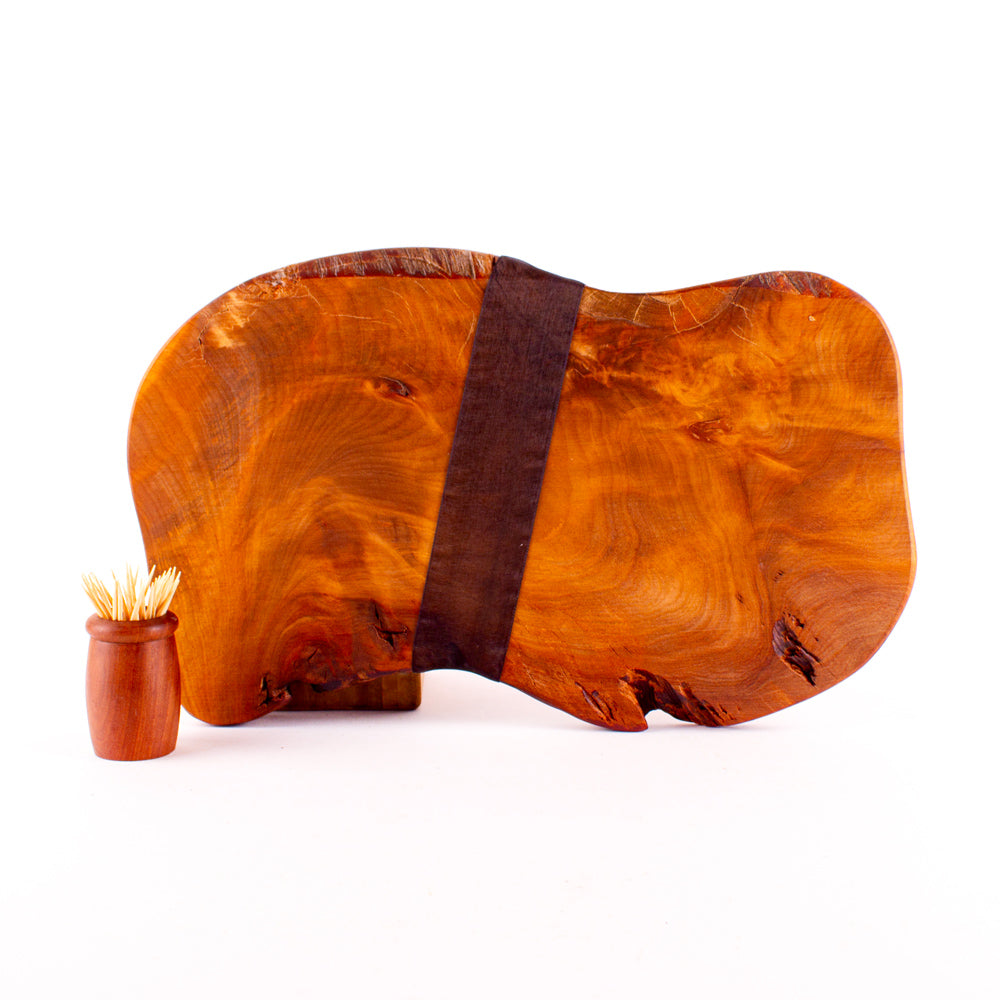 Ancient Kauri Rustic Natural Edge Board and Knife Set 1255