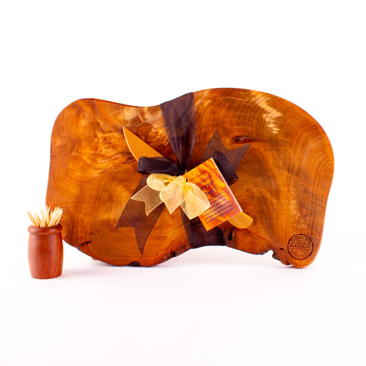 Ancient Kauri Rustic Natural Edge Board and Knife Set 1255