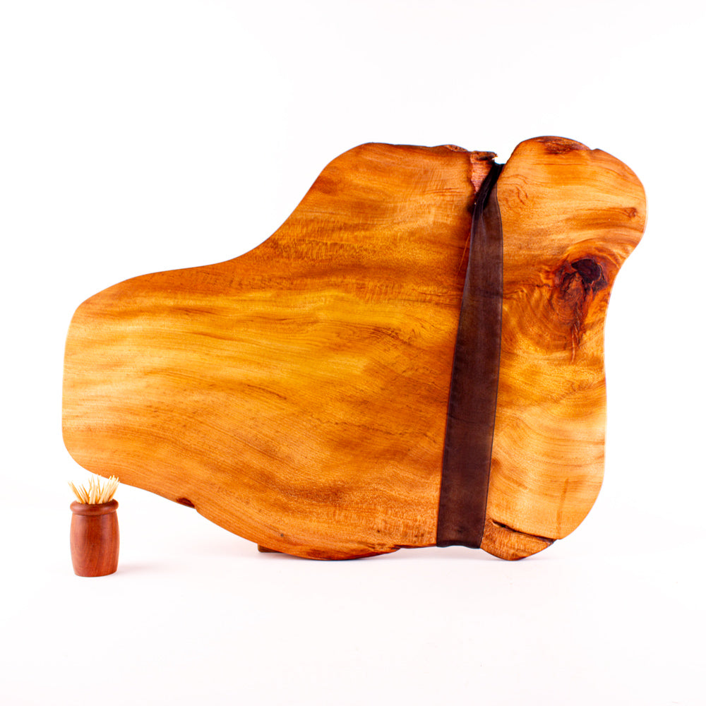 Ancient Kauri Rustic Natural Edge Board and Knife Set 1256