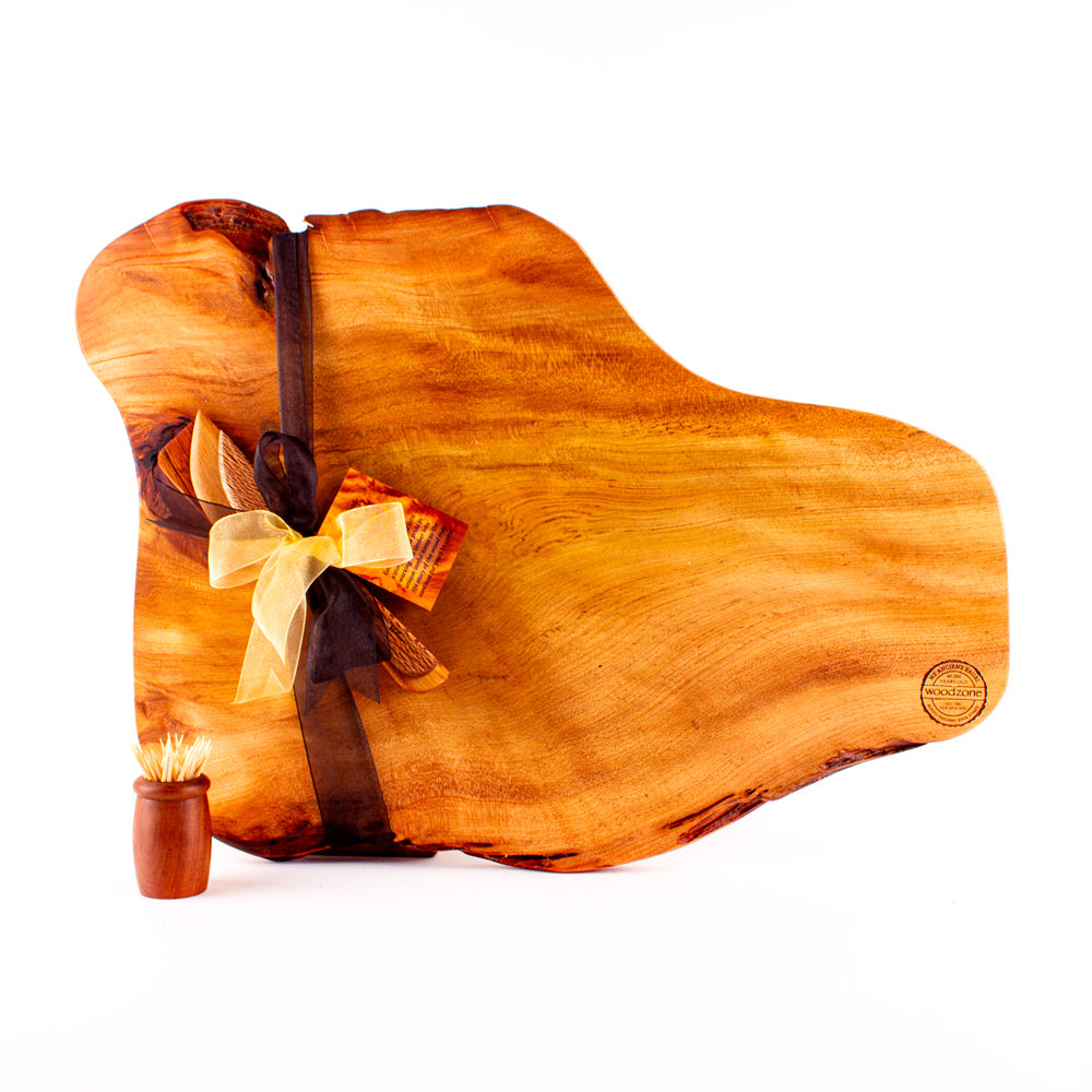 Ancient Kauri Rustic Natural Edge Board and Knife Set 1256