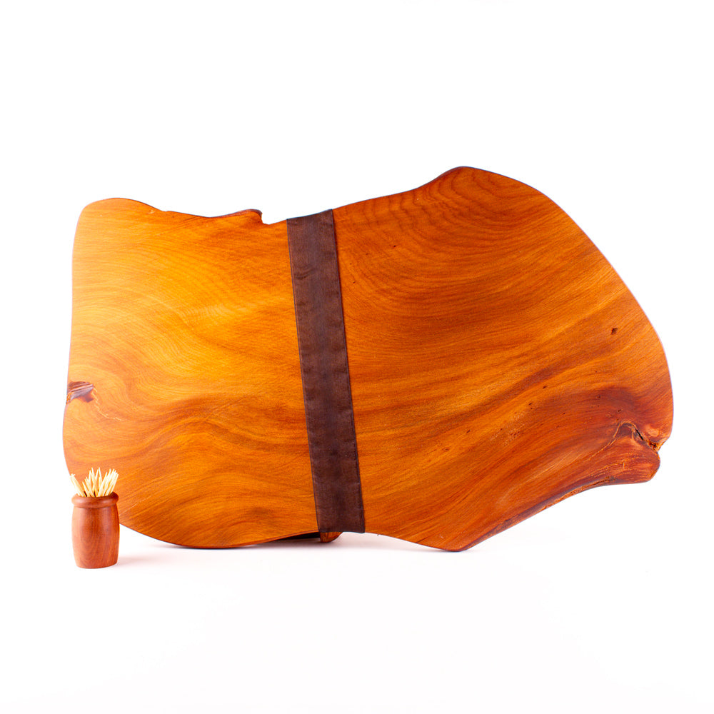 Ancient Kauri Rustic Natural Edge Board and Knife Set 1257