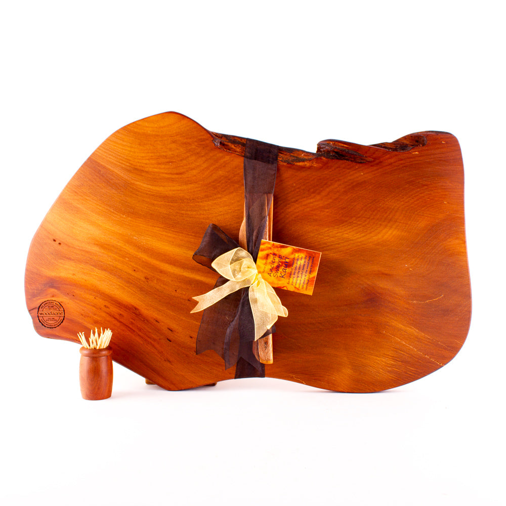 Ancient Kauri Rustic Natural Edge Board and Knife Set 1257
