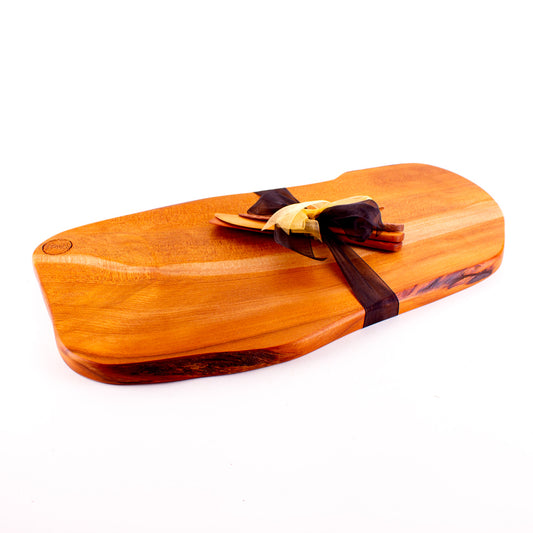 Ancient Kauri Rustic Natural Edge Board and Knife Set 1258