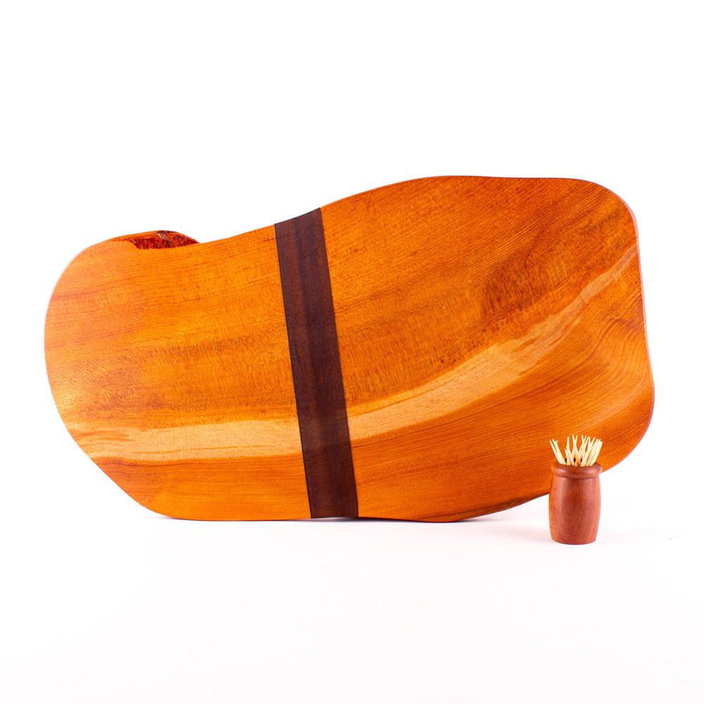 Ancient Kauri Rustic Natural Edge Board and Knife Set 1258