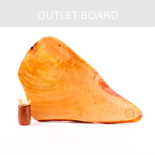 B-GRADE | Macrocarpa Rustic Natural Edge Board 125 - Sap Stain