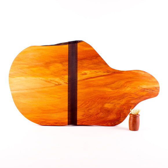 Ancient Kauri Rustic Natural Edge Board and Knife Set 1260